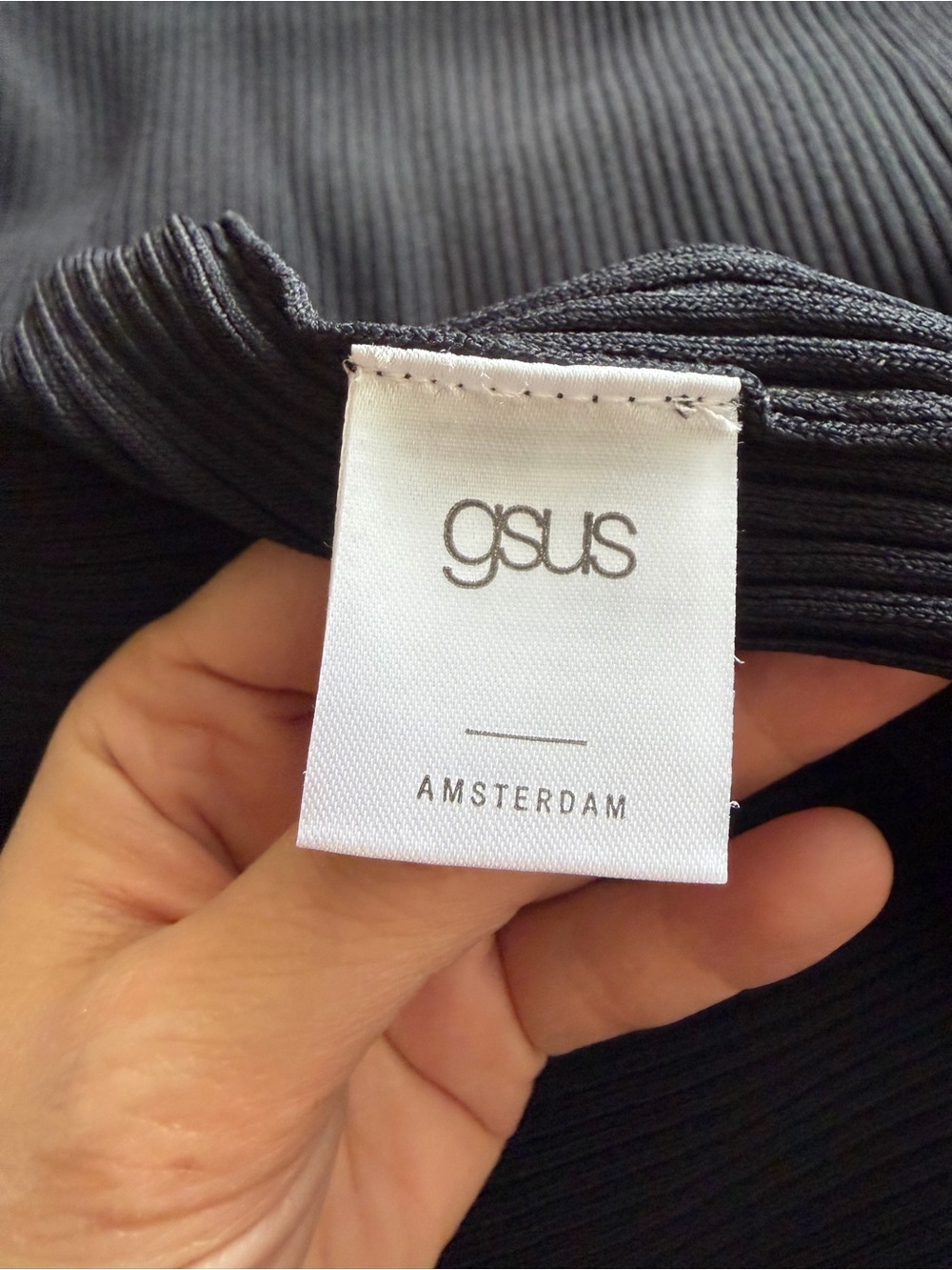 GSUS Amsterdam Black Ribbed Knit Midi Dress - Picture 8 of 10